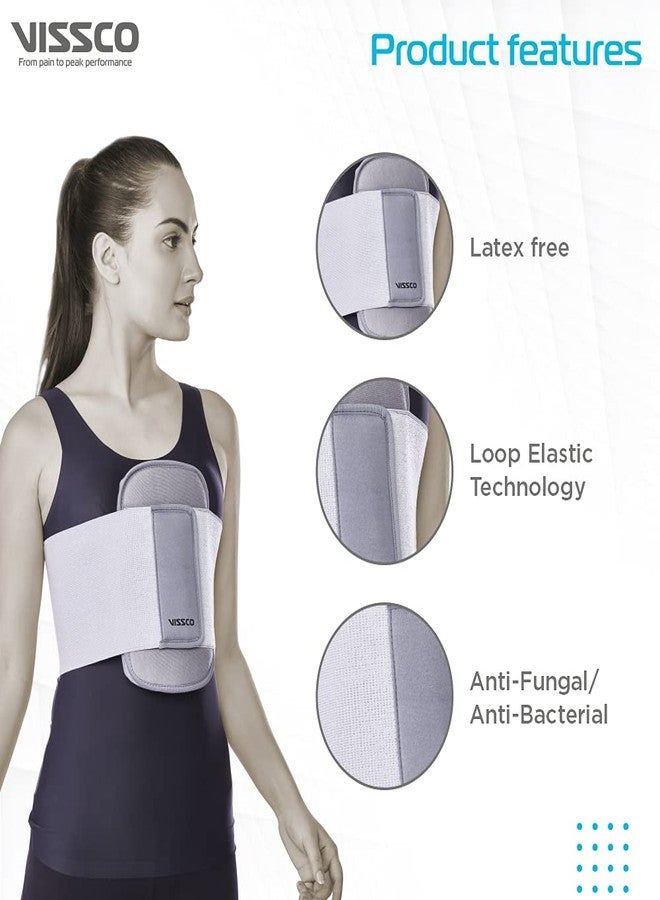 Vissco Sternal Brace | Chest Support For Rib Fracture, Chest Pain Relief - Medium (Grey), (0626M) - Image 4
