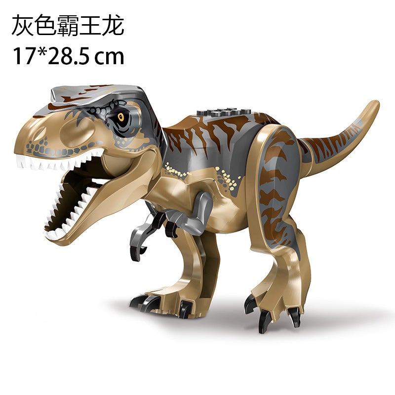 Large Dinosaur Model Blocks Triceratops Wide Eared Pterosaur Food Beef Tyrannosaurus Rex Raptor Assembled Toy - Image 3