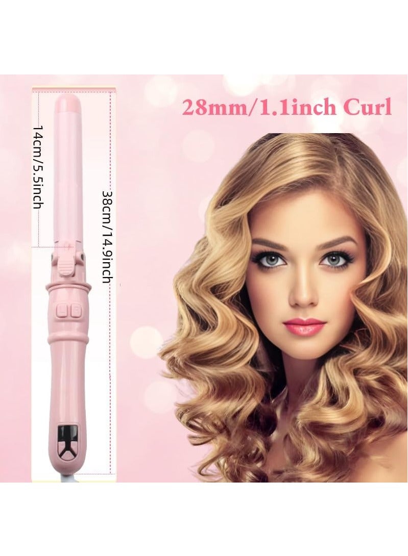 Automatic Curling Wand Rotating Curling Iron, Professional 28mm/1.1 Inch Hair Curler Hair Styling Irons Fast Heating Wand for Medium/Long Hair - Image 2