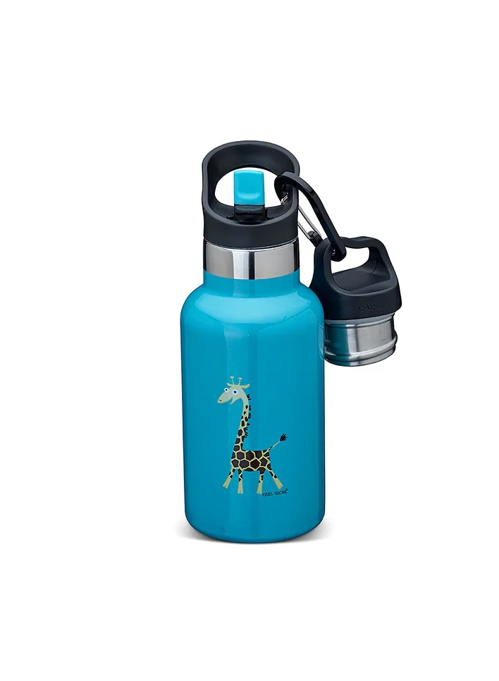 Carl Oscar BentoDisc & TEMPFlask  Combo Pack - Giraffe (Stainless steel Flask 0.5 L + Lunchbox  0.9L) Turquoise