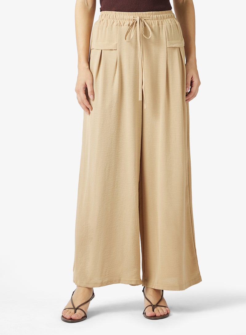 ELLA Wide Leg Trouser With Drawstring - Image 1