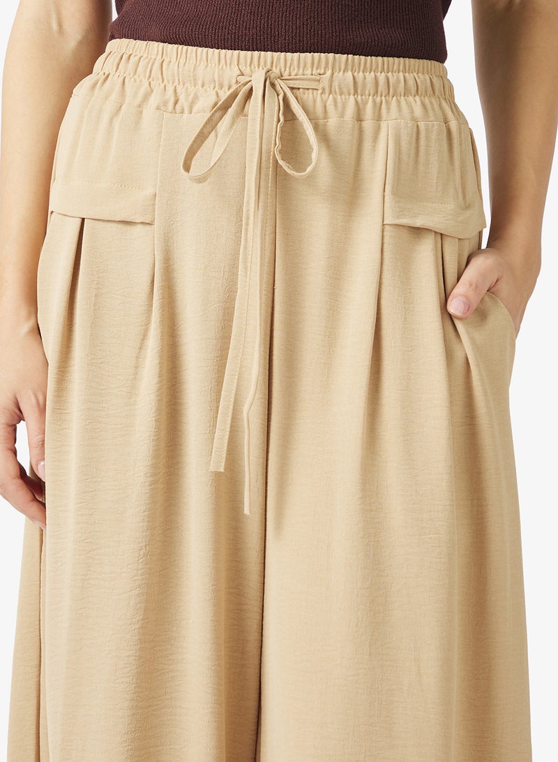 ELLA Wide Leg Trouser With Drawstring - Image 4