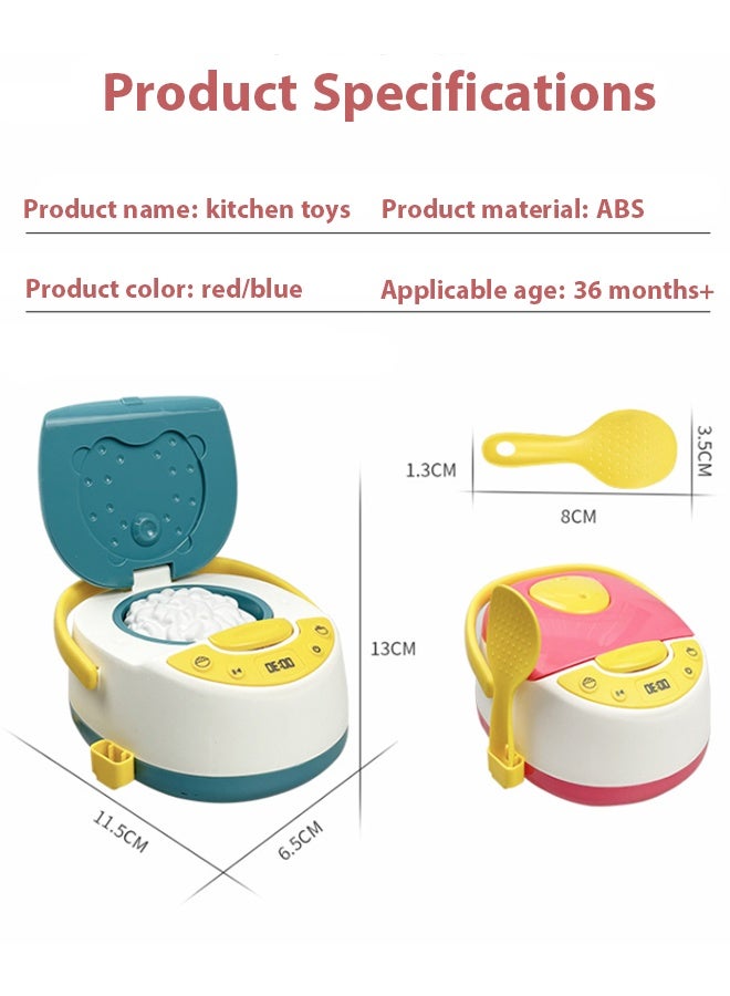 16-piece kitchen food play set, toy food set with fruit and vegetable cooking accessories and plastic mini cutlery, suitable for babies and toddlers, birthday gift（blue） - Image 2