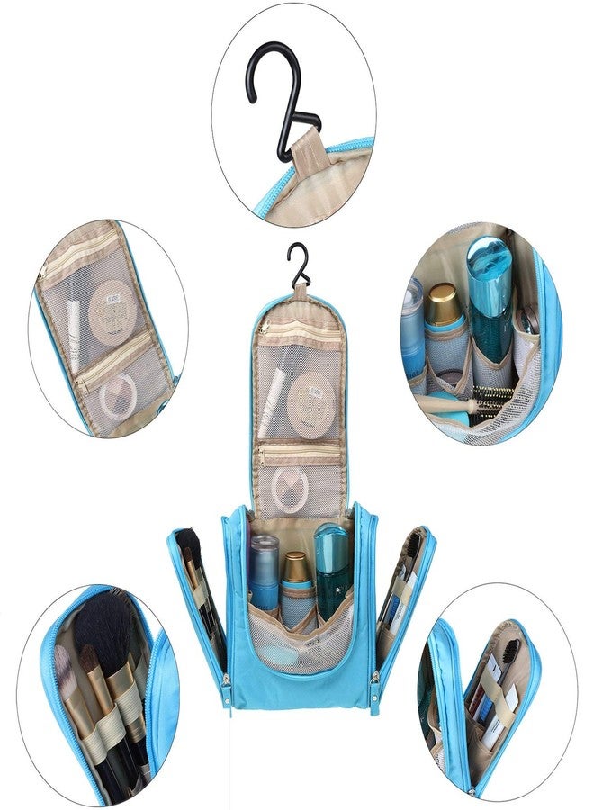 Shivexim® Toiletry Bag with Hanging Hook Organizer for Travel Accessories, Makeup, Shampoo, Cosmetic, Personal Items, Bathroom Portable Storage Bag (Blue) - Image 2