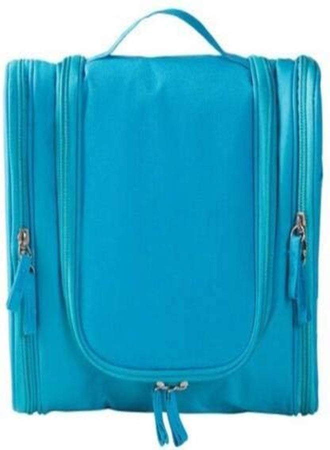 Shivexim® Toiletry Bag with Hanging Hook Organizer for Travel Accessories, Makeup, Shampoo, Cosmetic, Personal Items, Bathroom Portable Storage Bag (Blue) - Image 1