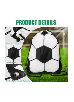 Party Set of 5 Football Party Favors Drawstring Gift Bags Sports Party Cheerleader Bag Football Party Supplies, Football Style, Classic  - Image 2