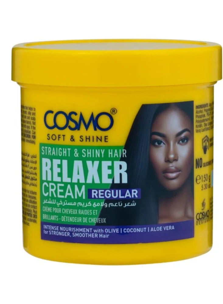 COSMO Regular Hair Straightening Cream with Olive Oil Aloe Vera and Coconut 1000g