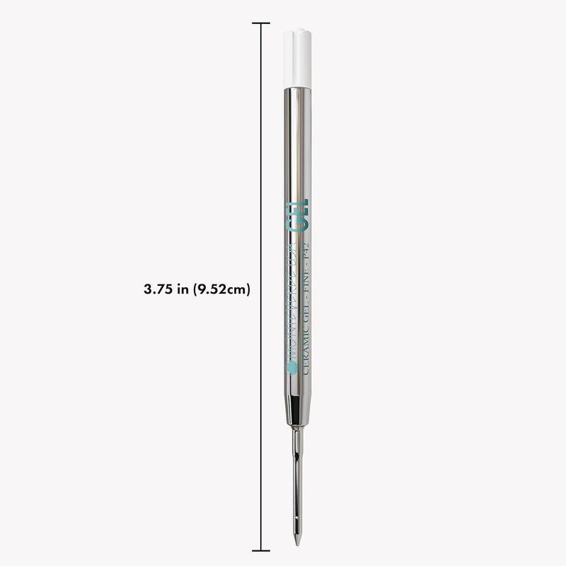 Monteverde Capless Gel Ballpoint Refill - Turquoise, Fine Point, 2-Pack for Parker Pens - Image 2