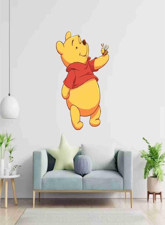 SkyOlla Removable Wall Sticker - Winnie The Pooh Theme - 40x60 cm Peel & Stick Cartoon PVC Vinyl - Ideal for Baby Room, Nursery, Kids Room, Hall and Living Room Decoration - Image 3