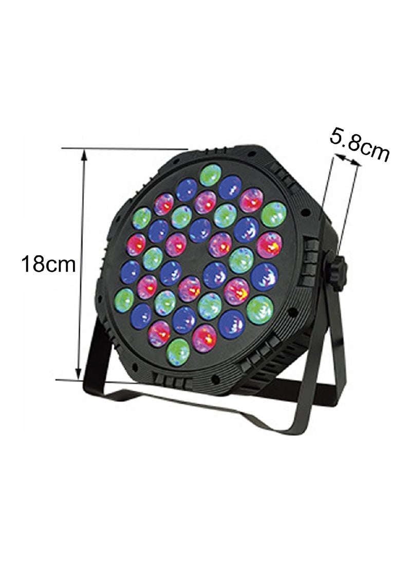 Yuwell - RGB Stage Lighting 36 LED Dj Par Lights Uplighting For Events Diverse Lighting Modes Supported DMX512 Sound Activated Master-Slave Auto-Run Mode RGB Disco Par Light For Wedding Party And Concert - Image 1