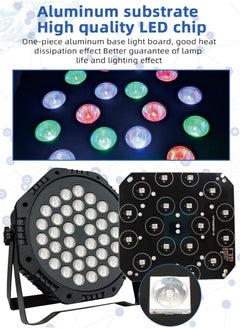 Yuwell RGB Stage Lighting 36 LED Dj Par Lights Uplighting For Events Diverse Lighting Modes Supported DMX512 Sound Activated Master-Slave Auto-Run Mode RGB Disco Par Light For Wedding Party And Concert  - Image 5