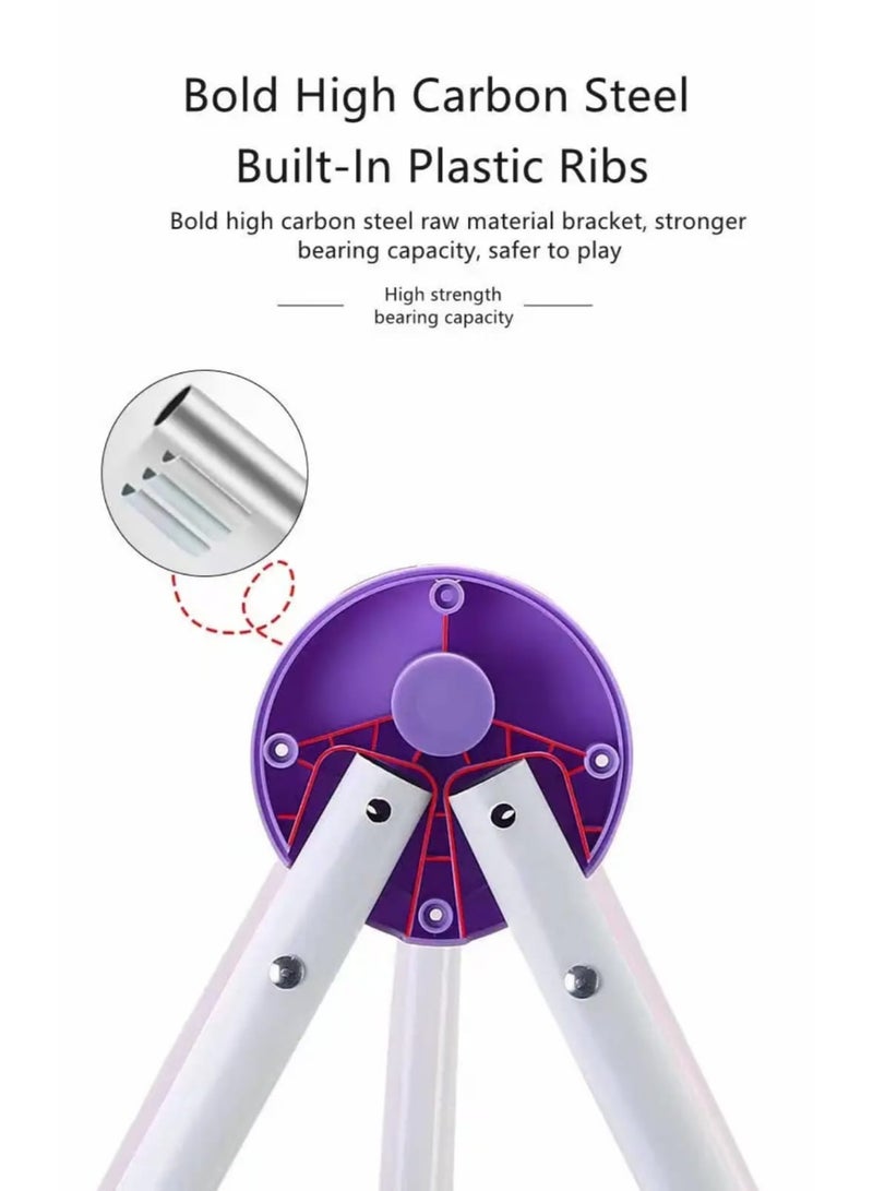 أرجوحة أطفال متعددة الوظائف مزودة بحزام أمان وغطاء ظل - لون أزرق - Image 4