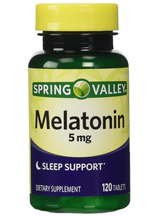 Spring Valley Melatonin 5mg Twin Pack, 120 Count (Pack of 2)