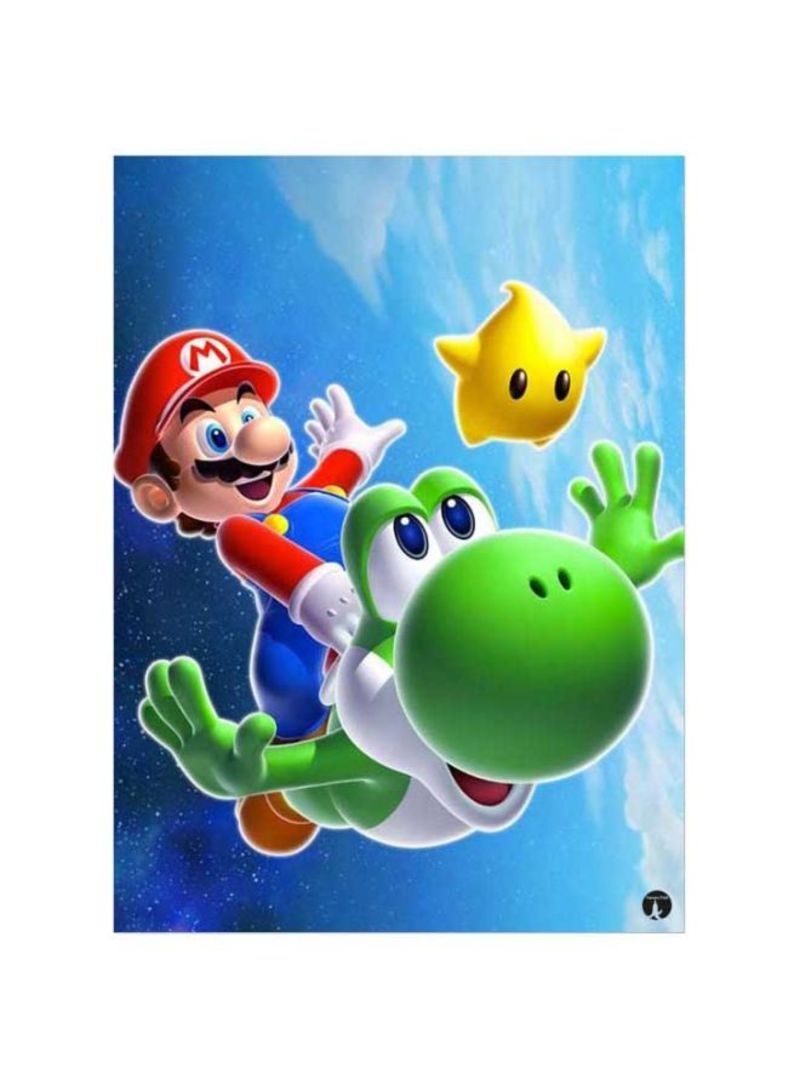 Super Mario Printed Mouse Pad Blue/Green/White