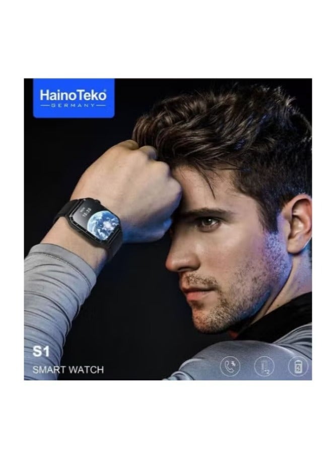Haino Teko Smart Watch S8 Max | 2 Straps, Wireless Charger, Fitness Tracker, Heart Rate Monitor, Sleep Tracking, Bluetooth Call, IP68 Waterproof, Stylish Design for Men & Women - Image 2