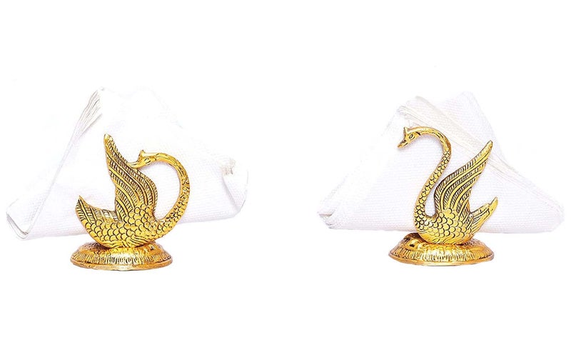 KridayKraft Metal Swan/Duck Shape Napkin Holder,Tissue Paper Holder for Dining Tableware 2 pcs Set,Animal Showpiece Saras Metal Statue for Table Decor & Gifts Article... - Image 3