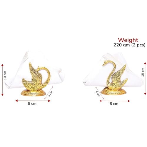 KridayKraft Metal Swan/Duck Shape Napkin Holder,Tissue Paper Holder for Dining Tableware 2 pcs Set,Animal Showpiece Saras Metal Statue for Table Decor & Gifts Article... - Image 2