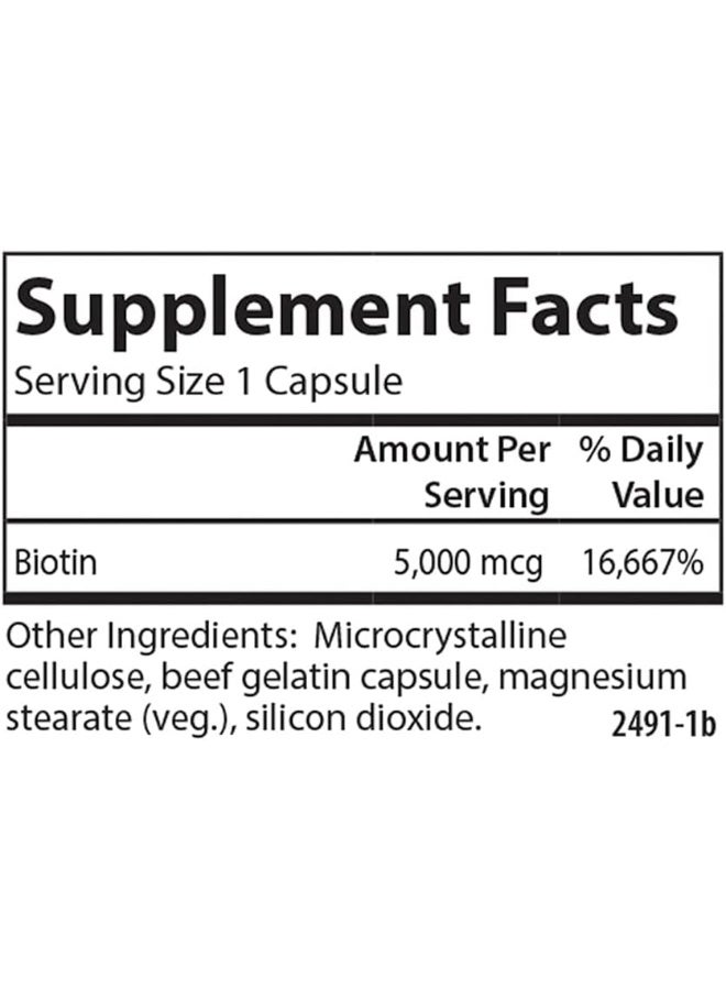 Carlson كبسولات البيوتين 5000 ميكروغرام لشعر وأظافر صحية - Image 4