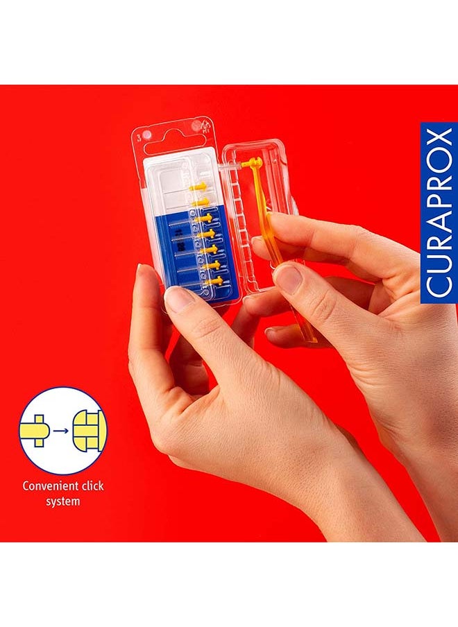 CURAPROX فرشاة أسنان بين الأسنان CPS 09 Prime Refill من Curaprox، باللون الأصفر، 8 قطع - 8 × 0.9 مم - فرشاة أسنان داخلية 4 مم.  - Image 4