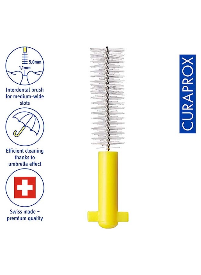 CURAPROX فرشاة أسنان بين الأسنان CPS 09 Prime Refill من Curaprox، باللون الأصفر، 8 قطع - 8 × 0.9 مم - فرشاة أسنان داخلية 4 مم.  - Image 2