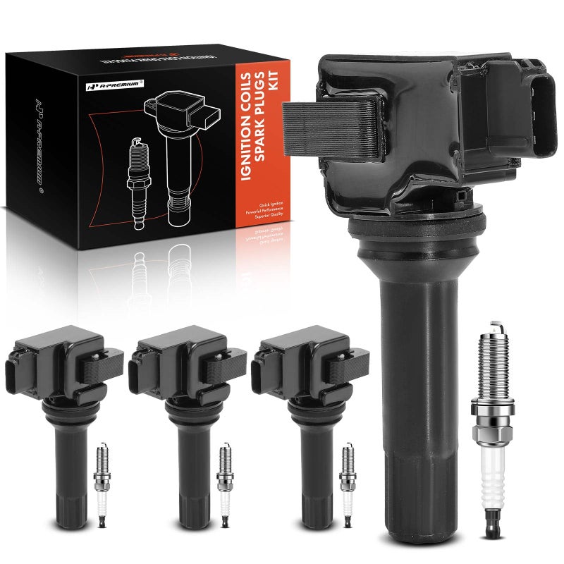 APremium Set of 4 Ignition Coil Pack and Iridium Spark Plugs Compatible with Subaru Forester 20112012 25L Impreza 2012 20L