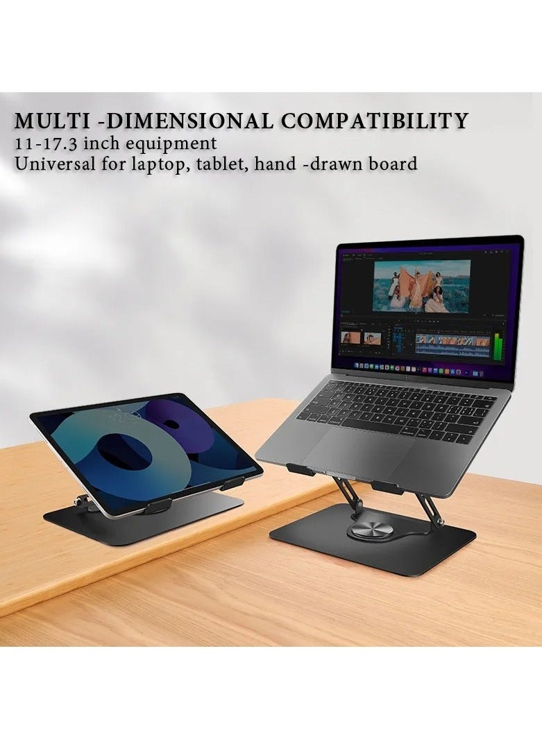 Generic Versatile Ergonomics: Multi-Angle Laptop Bracket with Heat Dissipation, Rotatable and Folding Design for Office Comfort and Efficient Cooling - A Sturdy Metal Support Frame for Lifting  - Image 5