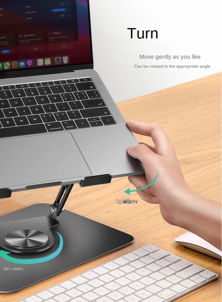 Generic Versatile Ergonomics: Multi-Angle Laptop Bracket with Heat Dissipation, Rotatable and Folding Design for Office Comfort and Efficient Cooling - A Sturdy Metal Support Frame for Lifting  - Image 2