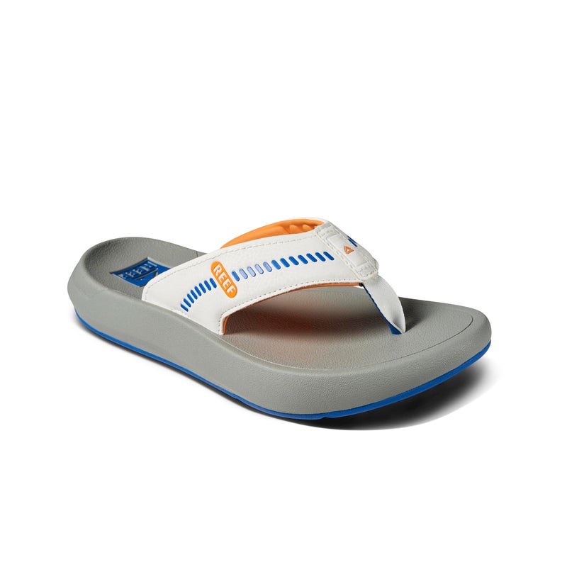 Reef Mens Sandals, Cruiser, Blue/White/Orange, 10 - Image 4