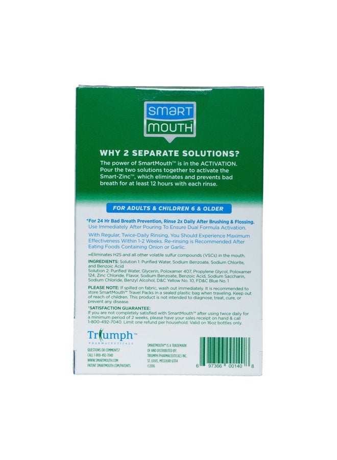 SmartMouth Mouthwash Packets, Clean Mint, 10 Count - Image 2