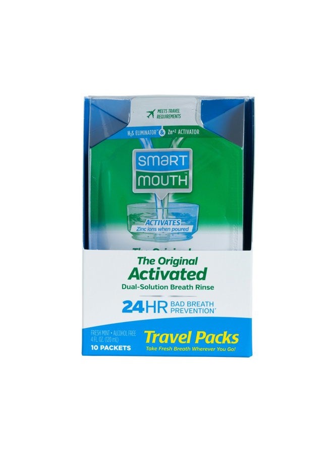 SmartMouth Mouthwash Packets, Clean Mint, 10 Count - Image 1