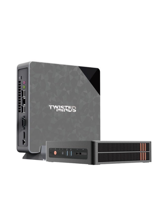 تويستيد مايندز كمبيوتر Twisted Minds TM-MPi5-1TB Mini PC بمعالج Intel i5-1340P، وذاكرة RAM بسعة 16 جيجابايت DDR4 مزدوجة القناة، وقرص SSD بسعة 1 تيرابايت من نوع M.2 NGFF، وبطاقة رسومات Intel Iris Xe، ونظام Windows 11 Pro، باللون الرمادي | TM-MPi5-1TB None - Image 1