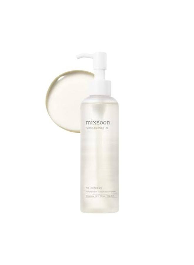 mixsoon Bean Cleansing Oil 6.59 fl oz / 195ml, Korean Glass Skin Care | Sebum-Melting & Pore-Clearing Makeup Remover with Fermented Soybean, Hydrating Vegan Oil for Blackhead Care - Image 1