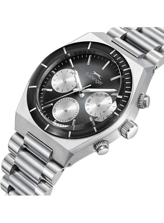 Slazenger Slazenger Men's Multifunction Black Dial Watch - SL.9.2484.2.04