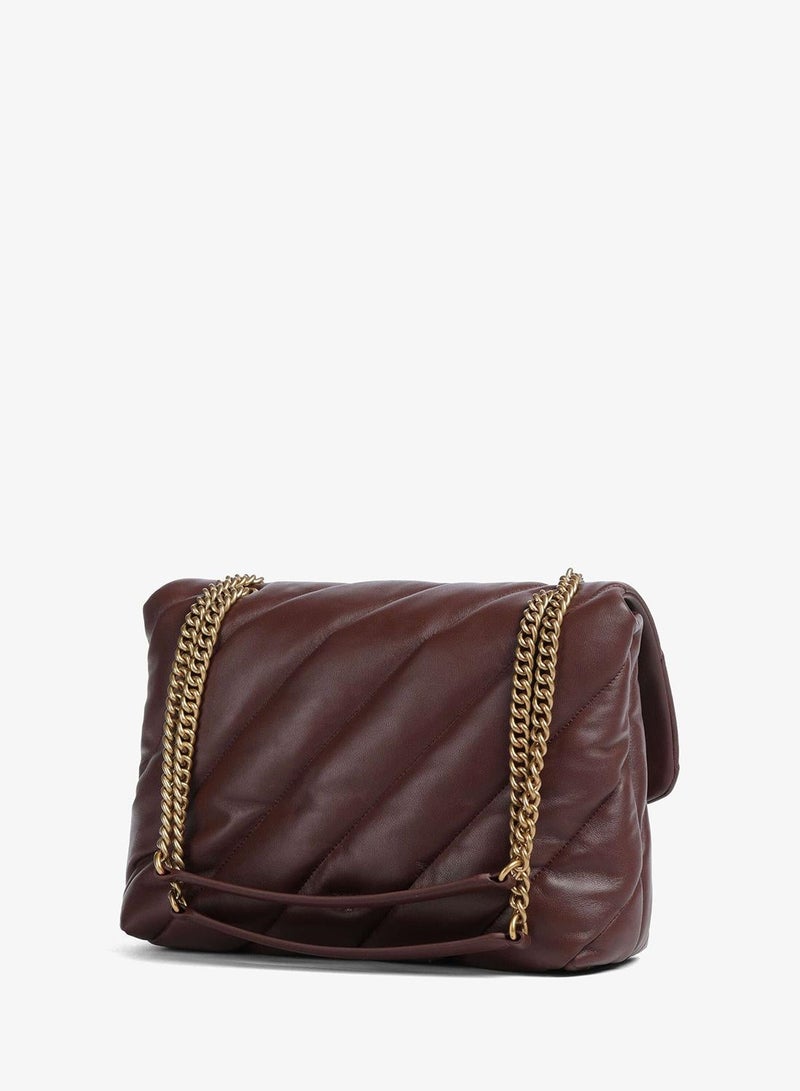 PINKO Large Puff Maxi Quilt Love Bag - Image 3