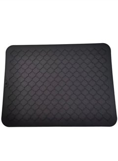 Kutis 1-Piece Silicone Drying Mat for Kitchen Countertops/Dish Drying Mat/Cup Drying Mat/Heat Proof Mat Black 30 x 40 Centimeter  - Image 3