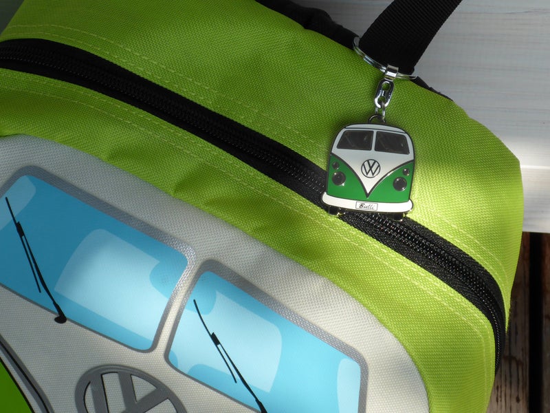 BRISA VW Collection - Volkswagen Enamel Metal Keyring Keychain Accessory Keyholder in T1 Bus Design (Front/Green) - Image 5