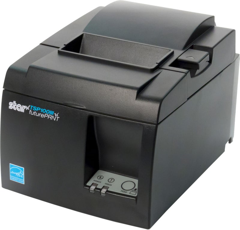 Star Micronics TSP143IIILAN Ethernet (LAN) Thermal Receipt Printer with Auto-Cutter and Internal Power Supply - Gray - Image 1