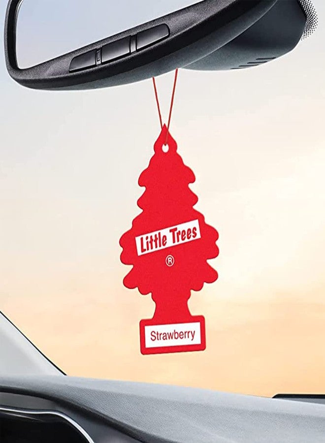 LITTLE TREES Car Air Freshener | Hanging Paper Tree for Home or Car | Strawberry | 6 Pack - Image 5