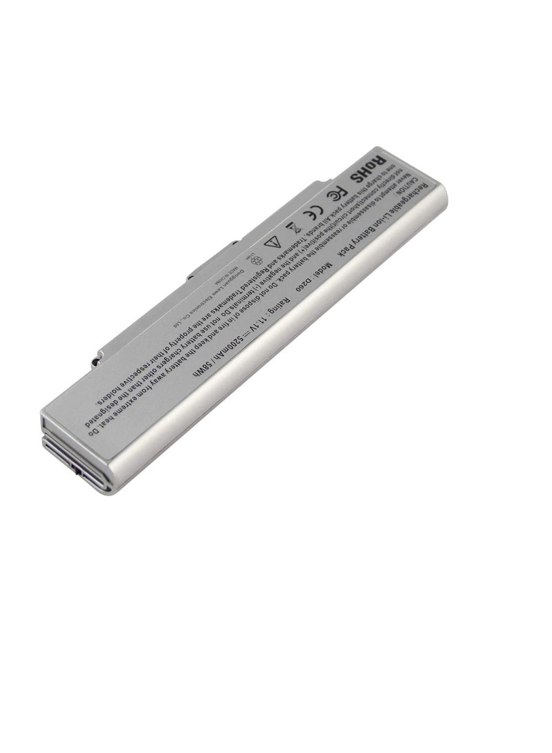 Terabyte Laptop Battery for Sony VAIO PCG VGN-AR VGN-NR VGN-SZ VGN-CR Series, fits P/N BPS9 VGP-BPL9 VGP-BPS9 VGP-BPS9/B VGP-BPS9/S VGP-BPS9A VGP-BPS9A/B (Silver 11.1V 5200mAh) - Image 1
