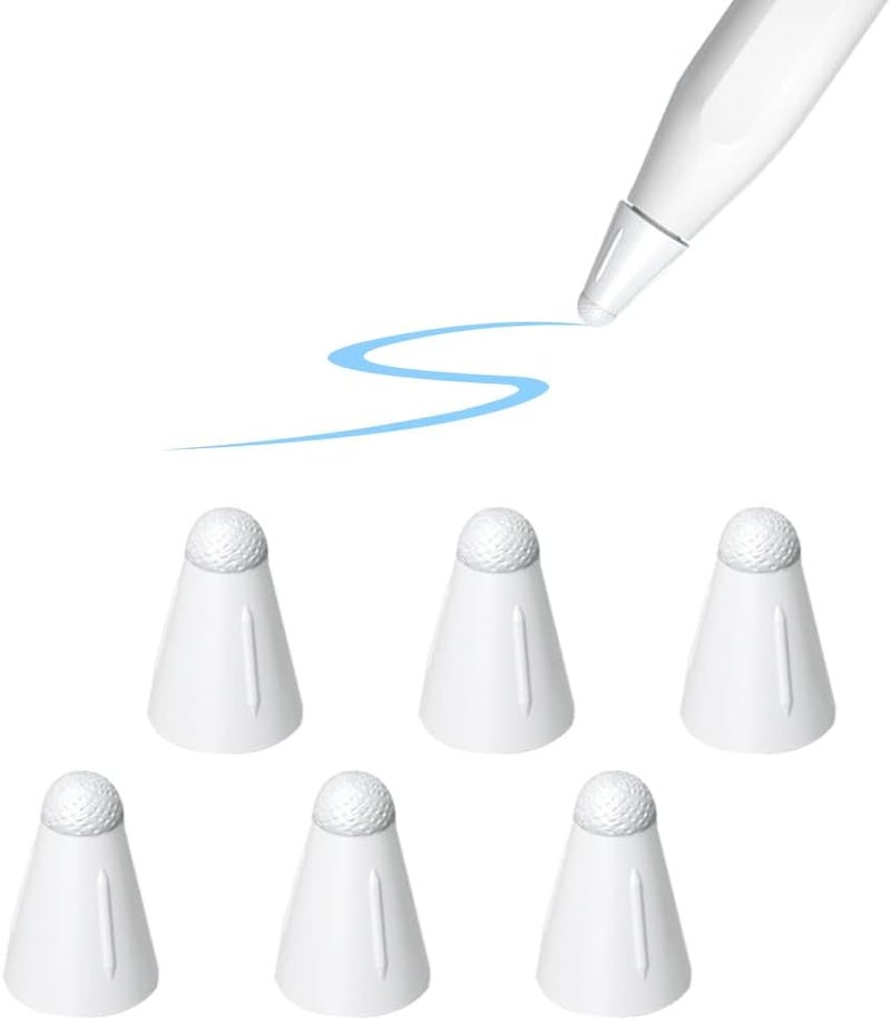 SIXFU Upgrade Covers for Apple Pencil Tips Suitable Paper-Like Screen Protector, Noise Reduction Accessories for Apple Pencil 2nd Generation/ 1st Gen/Pro/USB-C iPencil tip(6 PCS) - Image 1