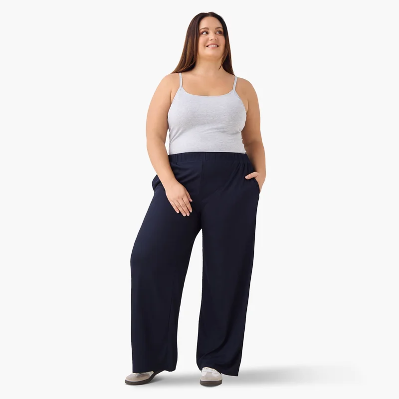  أولا بوبكن Plisse Wide Leg Bottom