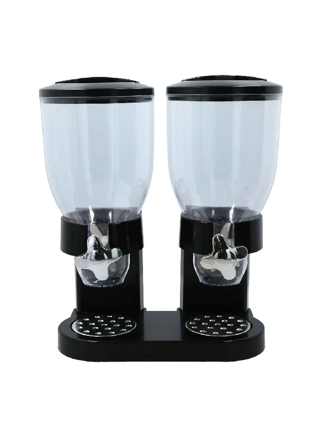 Felli Indispensable Double Food Dispenser Black and Clear 17.5oz PCD2-B