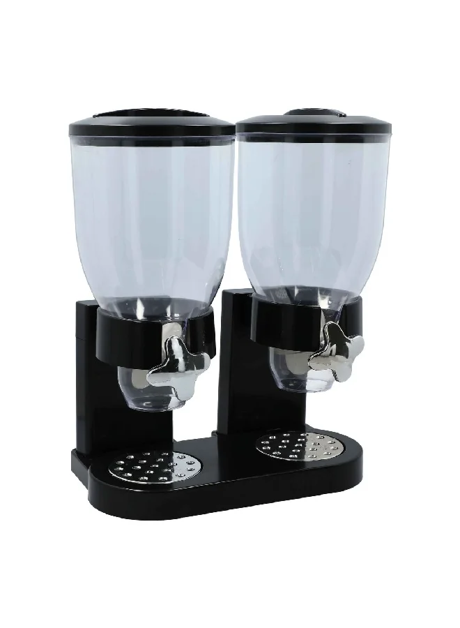 Felli Indispensable Double Food Dispenser Black and Clear 17.5oz PCD2-B