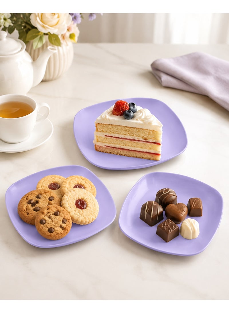 favilla Square plastic serving dish - 3 pieces, measuring 23 x 23 x 3 cm, multi-purpose - Code 1078 - Image 4