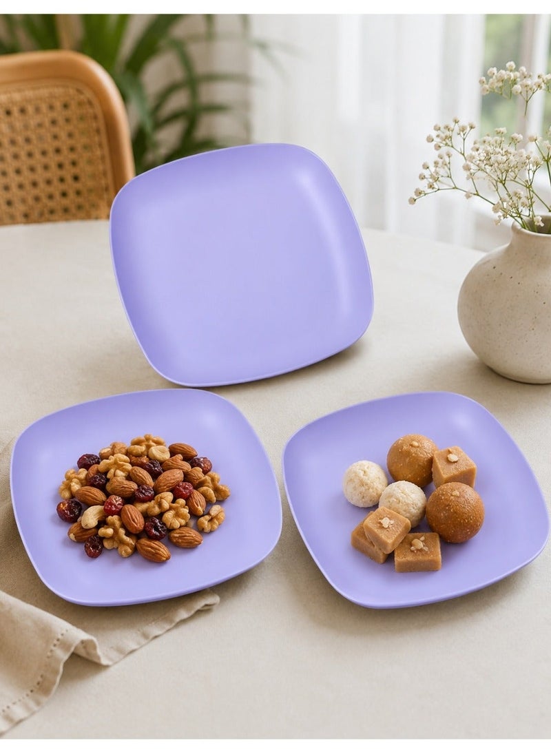 favilla Square plastic serving dish - 3 pieces, measuring 23 x 23 x 3 cm, multi-purpose - Code 1078 - Image 3
