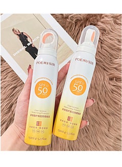 Joyeworld Ultra Sheer Body Spray SPF 50, Broad Spectrum UVA/UVB Protection, Clean Is olation Moisturizing Protection, Protecting Multi-Purpose White Sunscreen Spray, Lightweight, Non-Greasy, Waterproof Body Spray, Non-Allergenic, 150ml  - Image 2