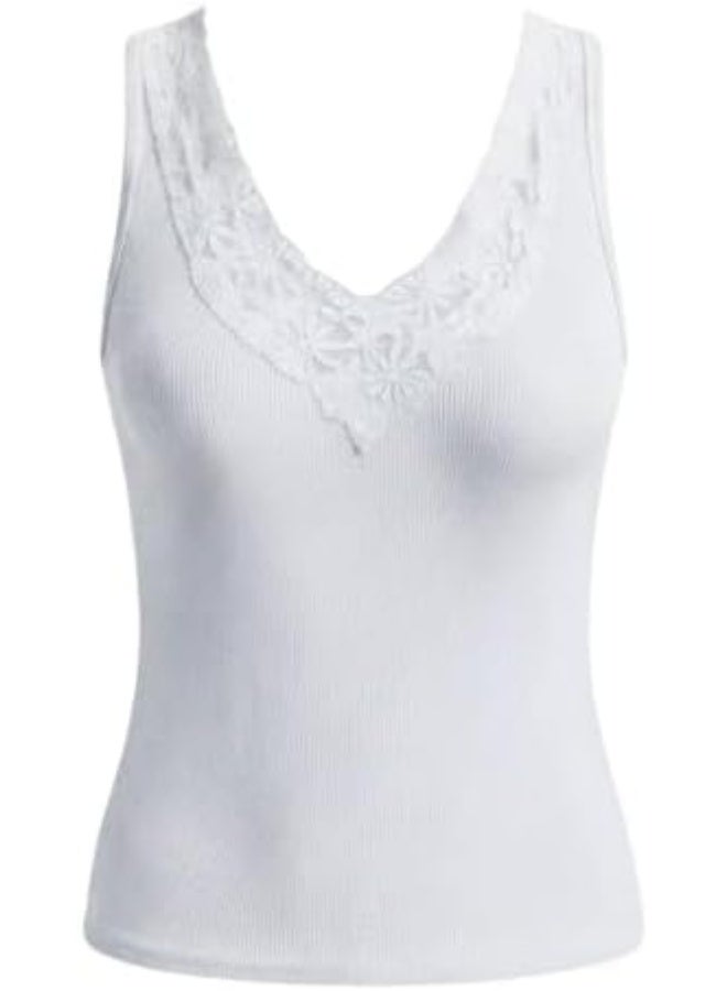 Women's One-Piece Blouse with V-Neck and Lace Details Code 7418 – Soft Comfortable Breathable Top for Indoor and Outdoor Wear - Image 1