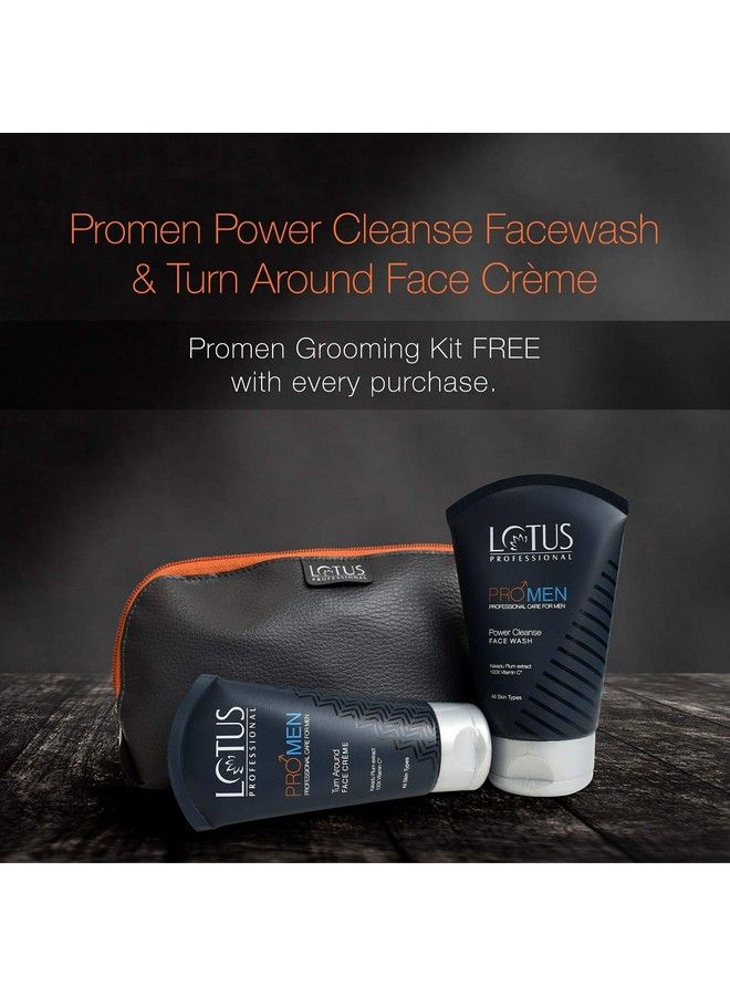 Lotus Professional Promen Grooming Kit With Power Cleanse Face Wash & Turn Around Face Crème 150 G  - Image 3