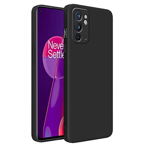 LIRAMARK Silicone Soft Back Cover Case for OnePlus 9RT 5G / 1+9RT 5G (Silicone Black) - Image 1