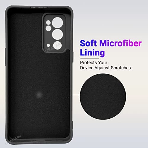 LIRAMARK Silicone Soft Back Cover Case for OnePlus 9RT 5G / 1+9RT 5G (Silicone Black) - Image 3